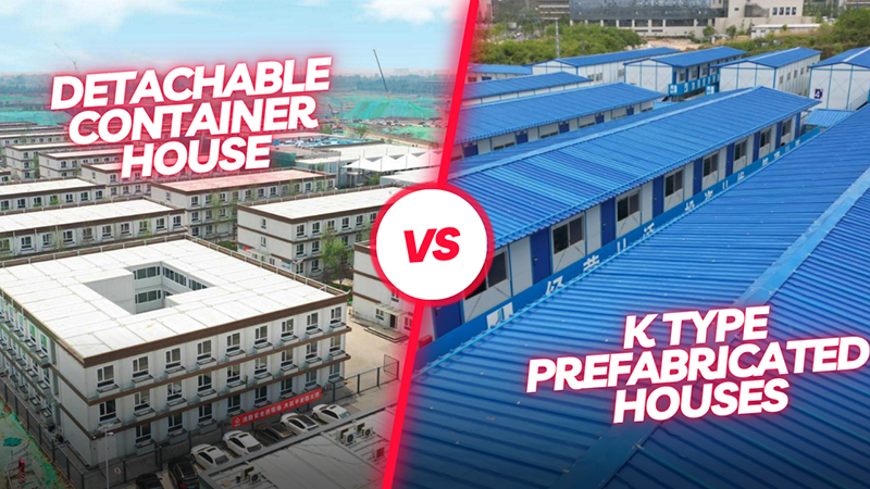 Detachable Container Houses VS K-type prefab house